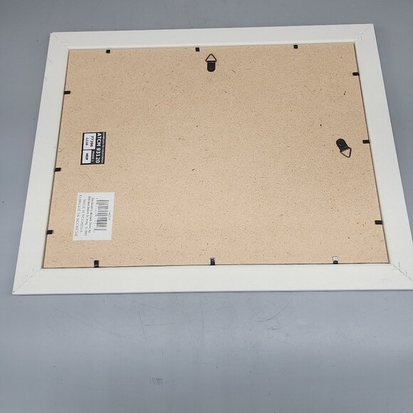 White Framed Floral Water Painting Signed Jayce 12x15" Wall Hanging Art - Picture 6 of 6